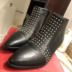 Black studded booties size 7